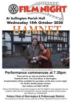 Rotary Film Night at Sullington Parish Hall, Thakeham Road, Storrington RH20 3PP